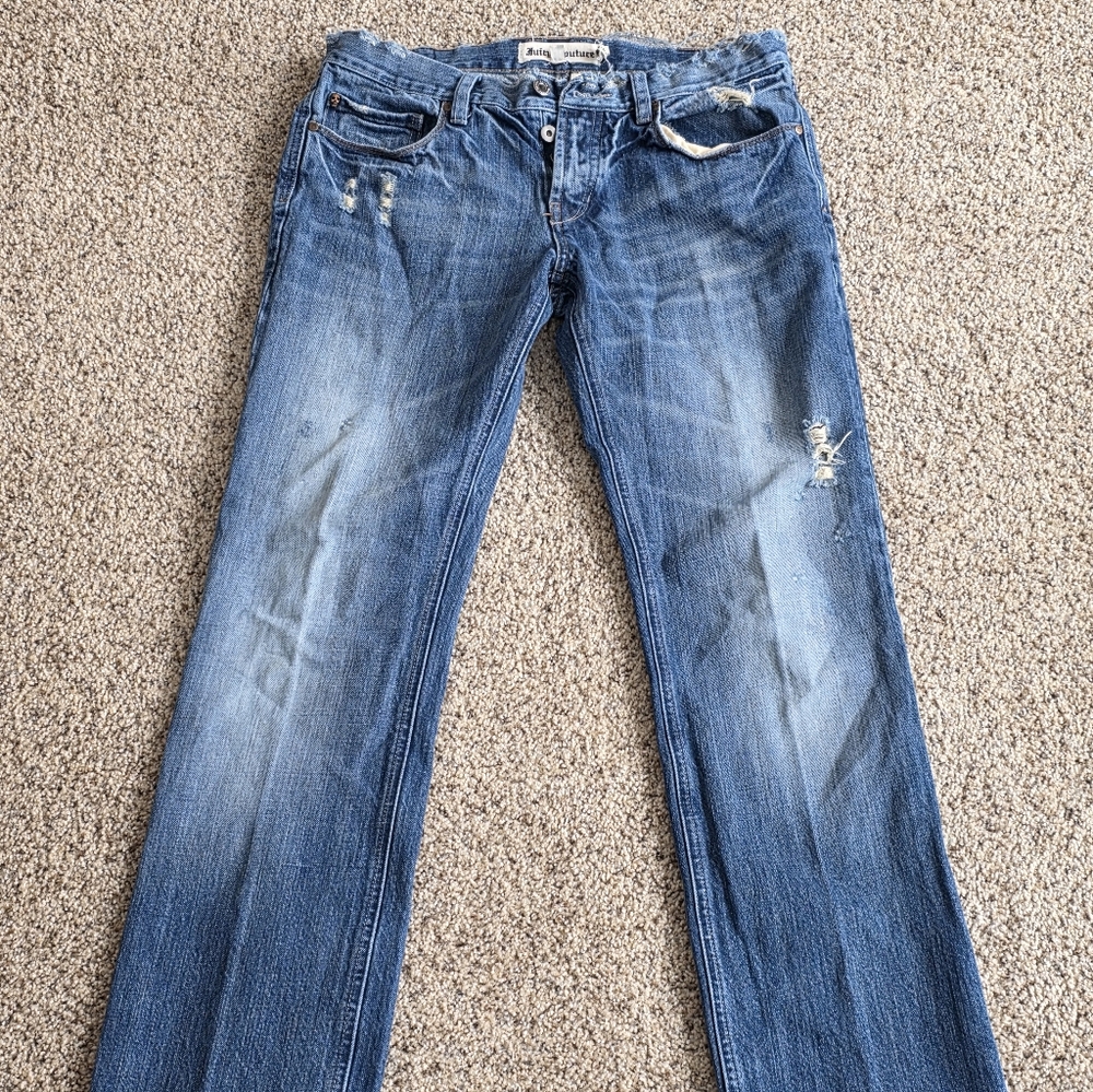 Juicy Couture Distressed Blue Jeans